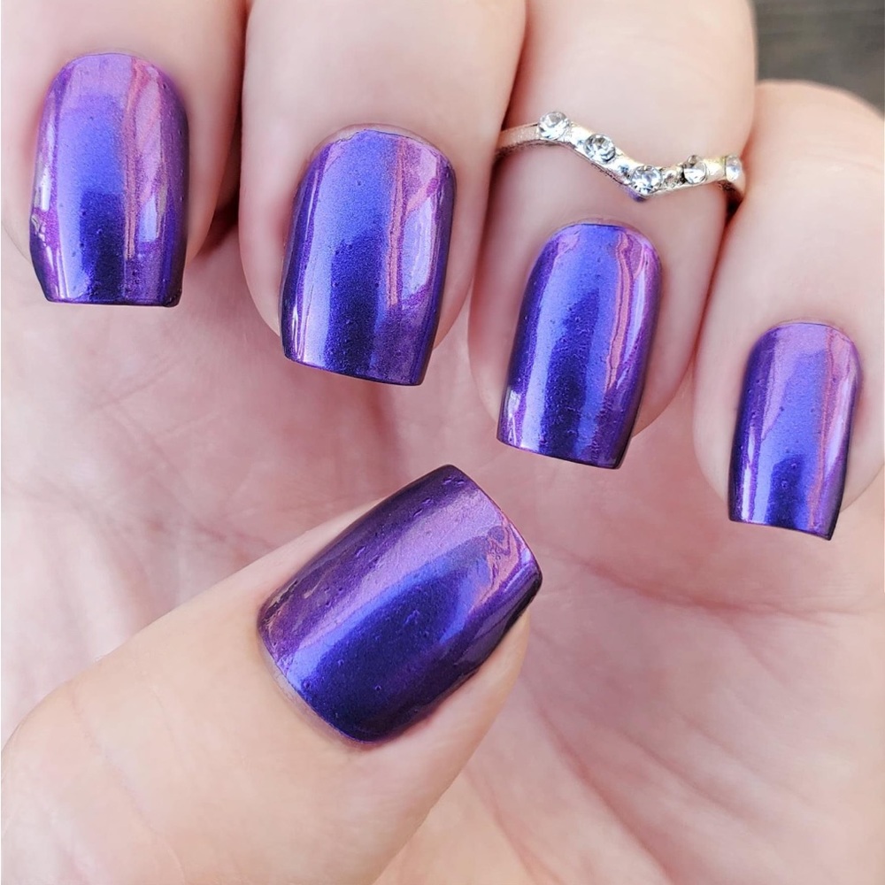 *Retired* Color Street: Evening Sky (Pedicure) | Deep Purple Pearl Shimmer - Picture 6 of 15